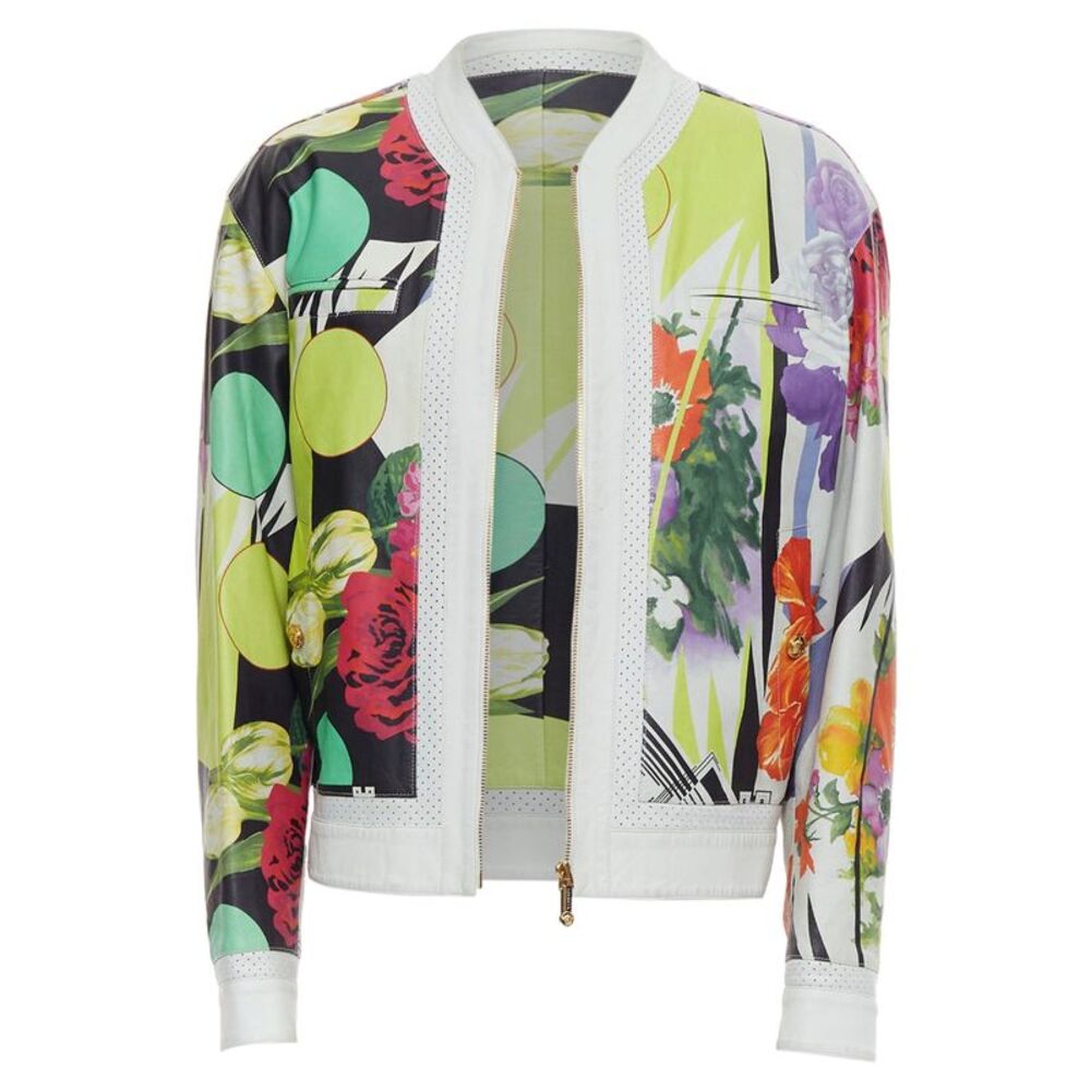 Versace 2013 Runway Tropical Bomber Jacket